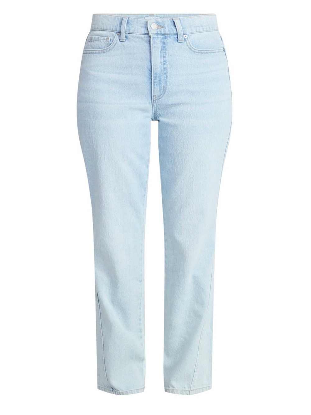 Time and Tru Light Wash High-Rise Relaxed Straight Jeans